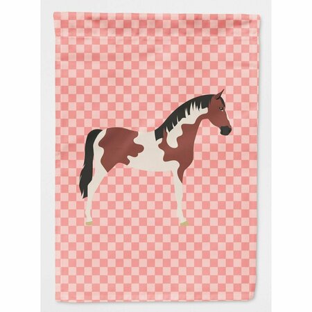 PATIOPLUS Pinto Horse Pink Check Garden Flag - Pink Check PA2870496